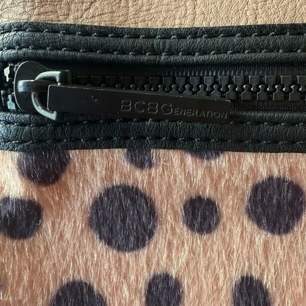 BCBGeneration Clutch Leopard Oversized Slouchy Animal Print Bag